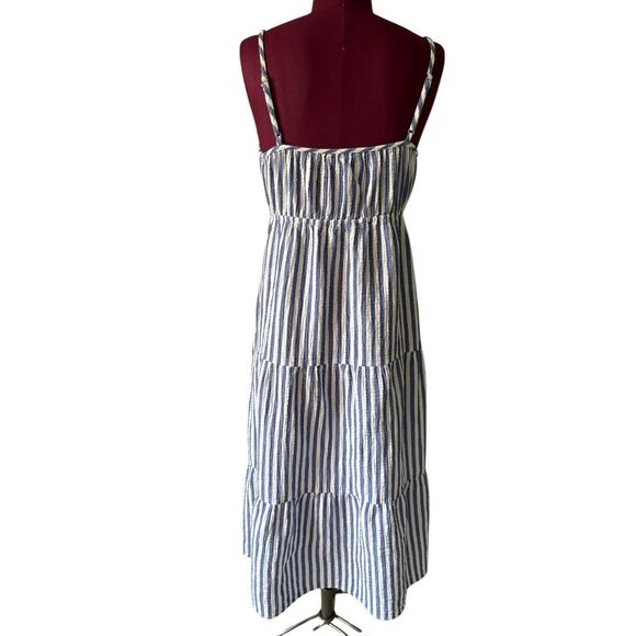 Rails Blakely Midi Dress size S Small Anacapa Stripe White Blue Sleeveless - Picture 4 of 12